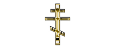 DNSEMP-L-519-GD-WT Gold Orthodox Cross White